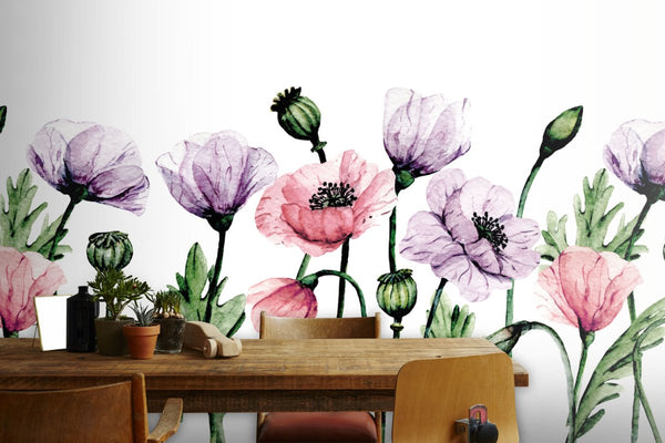 Behang Blooming poppies - Daring Walls