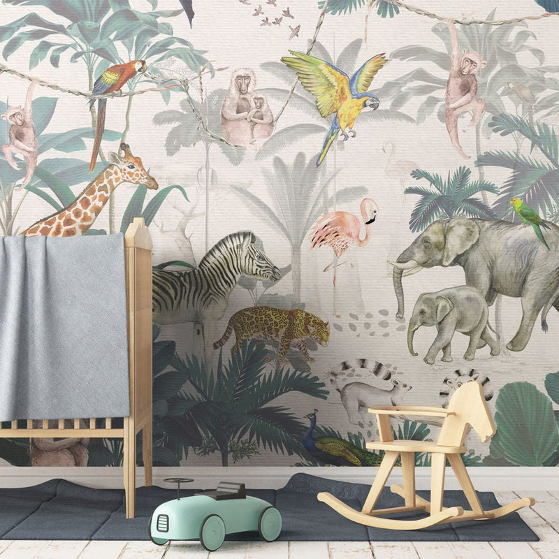 Behang Jungle party color - Daring Walls