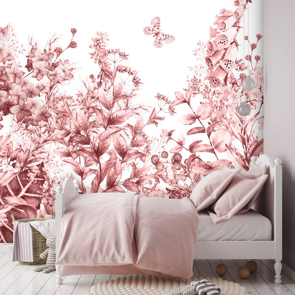 Behang Meadow in spring pink - Daring Walls
