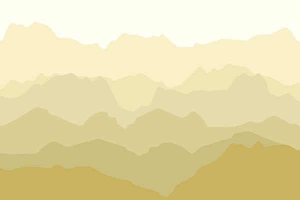 Behang Quiet mountains mustard - Daring Walls
