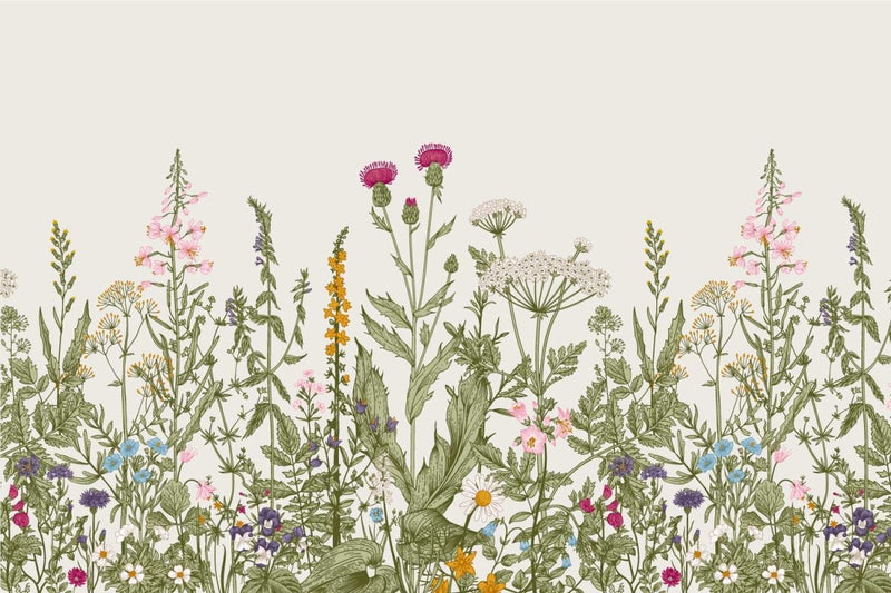 Behang Wild Spring Flowers - Daring Walls