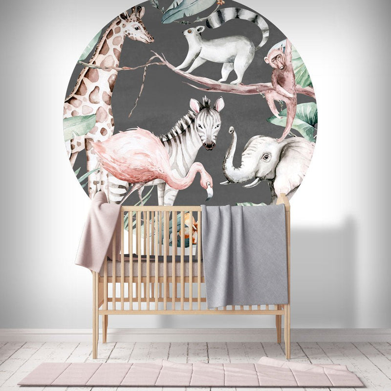 Behangcirkel Watercolor Savanna - antra - Daring Walls