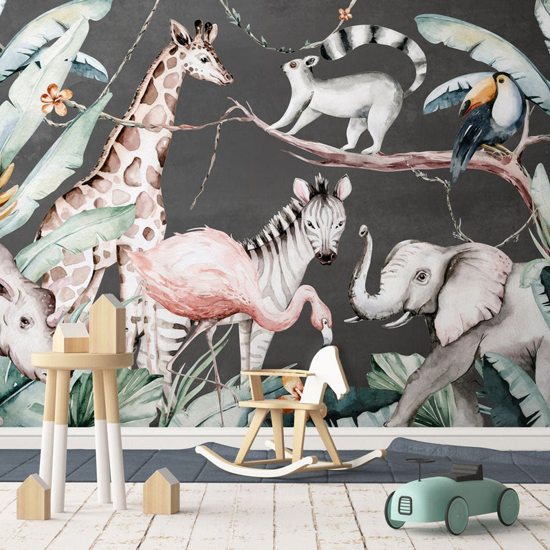 Kinderbehang Watercolor Savanna antra - Daring Walls
