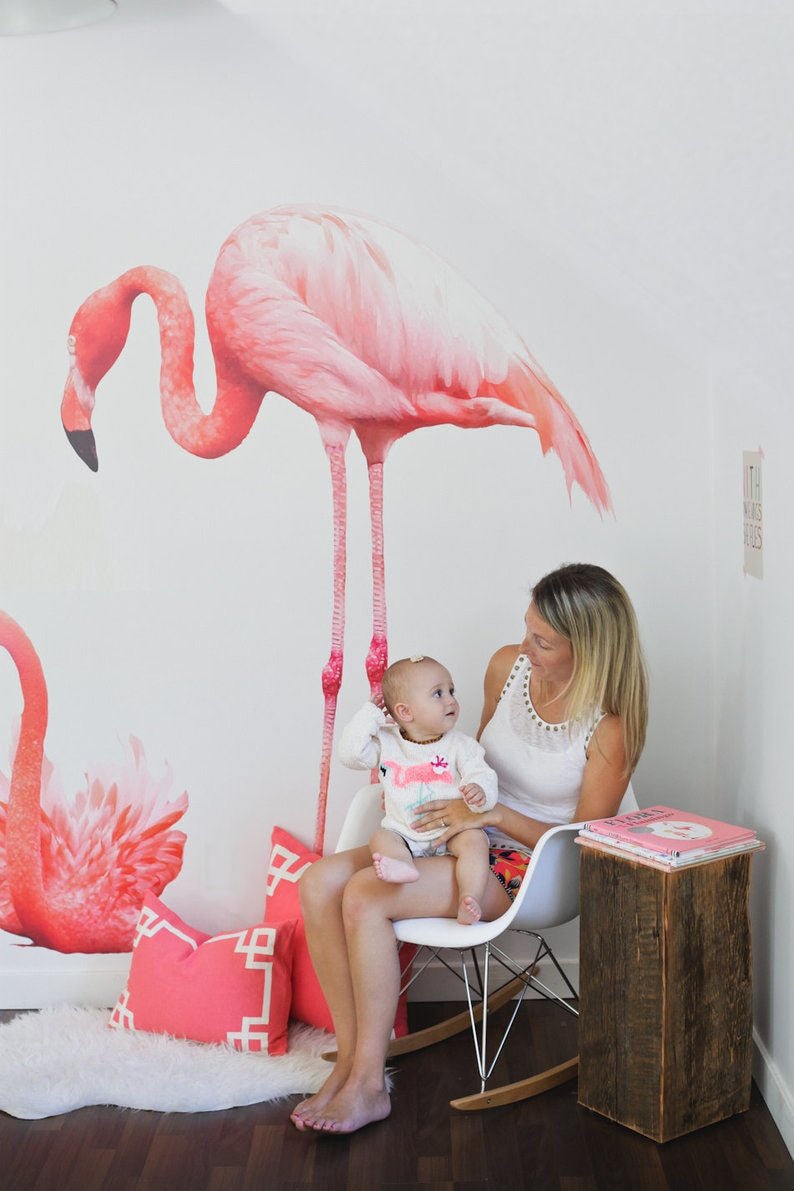 Muursticker 2 flamingo's - Daring Walls
