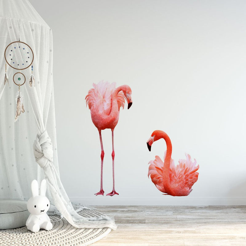 Muursticker 2 flamingo's - Daring Walls