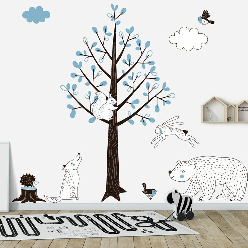 Muursticker Boom Forest blue - Daring Walls