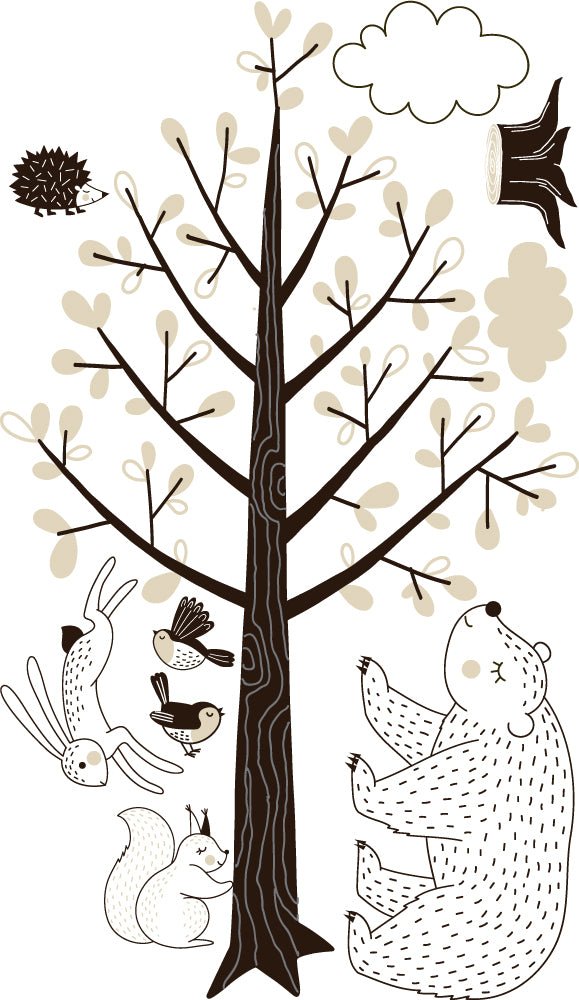Muursticker Tak Forest blue - Daring Walls