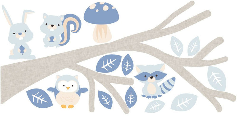 Muursticker Tak Woodland blue - Daring Walls